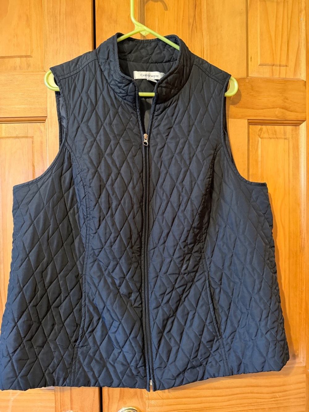 croft & barrow Navy Quilted Diamond Vest